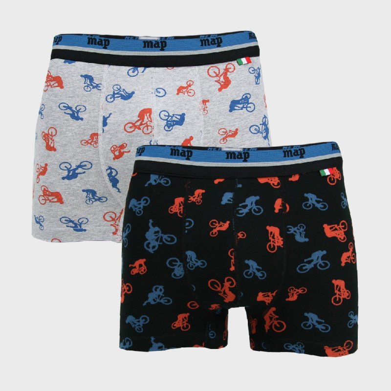MAP UNDERWEAR pánské boxerky 3205 kola 2Pack | Vermali.cz
